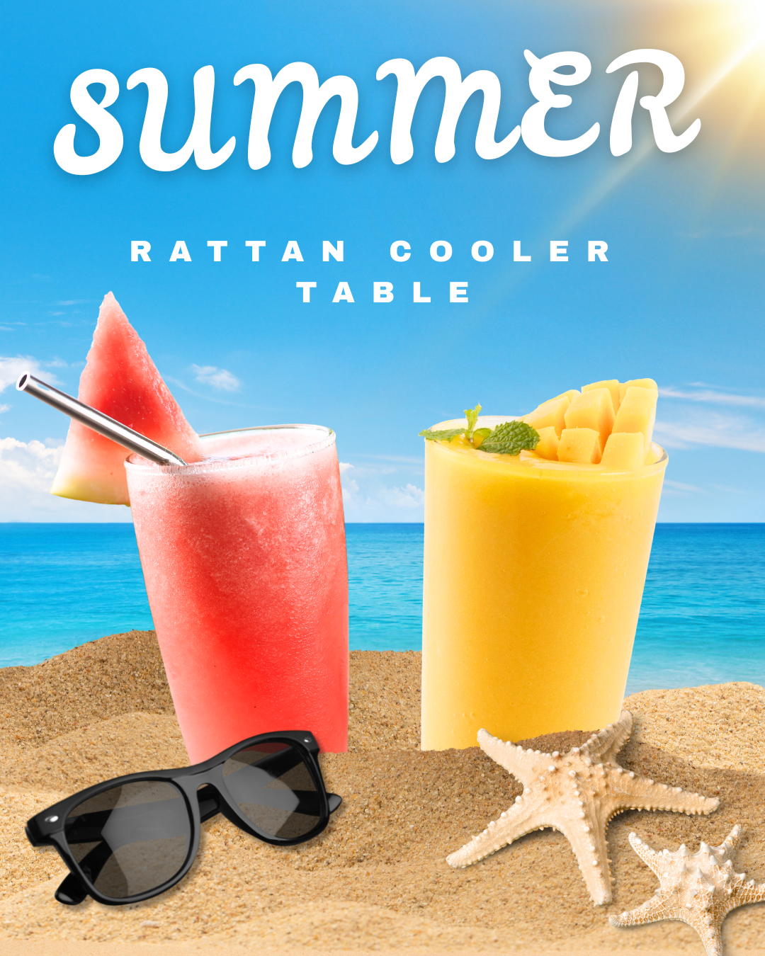 Rattan Coller Table to fill up with refreshments this summer!